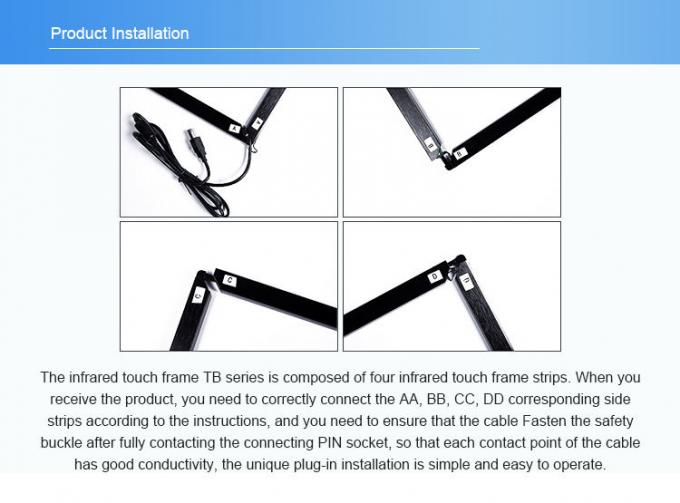 Ir-Noteninfrarotrahmen Platte Touch Screen 80 Zoll des bedienungsfertigen Fahrers USB-Schnittstelle freier multi für intelligentes Fernsehen